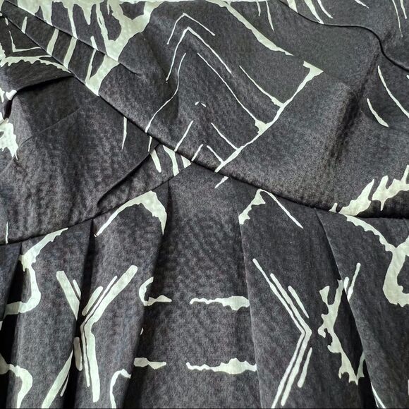 NWT Vtg 90s Y2K Cynthia Steffe pure Silk Geometric Print Babydoll Dress 6 - Picture 7 of 14
